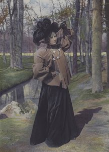 Donna in un parco di Parigi