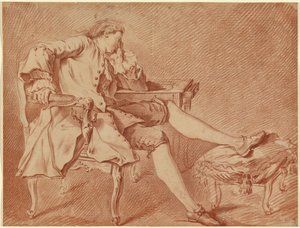Gentiluomo sdraiato su una sedia da Carle van Loo