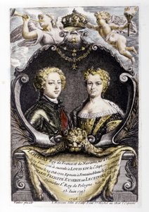 Luigi XV e Maria Leszczyńska: Luigi XV (15 anni) e Maria Leszczyńska (22 anni) da Carle van Loo