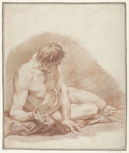 Studio di un uomo nudo sdraiato da Carle van Loo