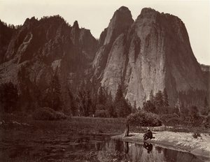 Cathedral Rocks, Yosemite, ca. 1872, stampato ca. 1876 da Carleton E. Watkins.