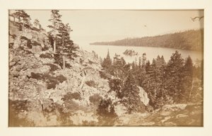 Quattro scene ferroviarie e quattro vedute del Lago Tahoe: Emerald Bay, Lago Tahoe
