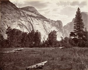 North Dome, 3.725 piedi, Yosemite, ca. 1872, stampato ca. 1876 da Carleton E. Watkins.