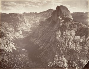 South Dome, 6.000 piedi, ca. 1872, stampato ca. 1876 da Carleton E. Watkins.