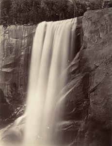 Cascate Vernal, 350 piedi, Yosemite, ca. 1872, stampato ca. 1876 da Carleton E. Watkins.