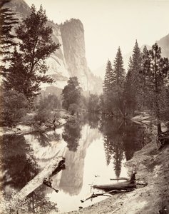 Torre di Washington, Yosemite, ca. 1872, stampato ca. 1876 da Carleton E. Watkins.