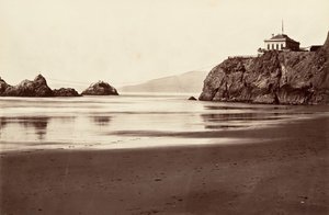 Cliff House e Seal Rock, 1868-69, stampato ca. 1876
