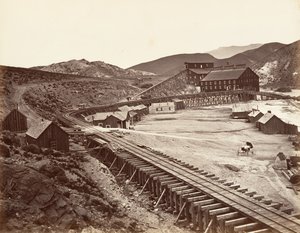 Eureka Quartz Mill e Flume, Nevada da Carleton Emmons Watkins