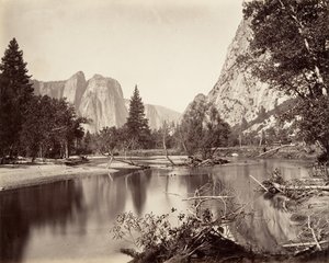 Guardando giù la valle di Yosemite da Carleton Emmons Watkins