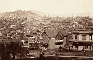 San Francisco, da Rincon Hill, 1864, stampato ca. 1876 da Carleton Emmons Watkins