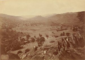 Vista generale di Tehachapi Loop, S.P.R.R. da Carleton Watkins