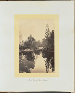 La vista allo specchio dei tre fratelli da Carleton Watkins