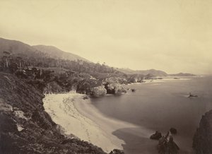 [Vista sulla costa del Pacifico] / [Spiaggia di Gibson, Pt. Lobos, Costa di Monterey]. da Carleton Watkins