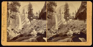Piwyac, o la Cascata Vernale, 300 piedi, Valle di Yosemite, Contea di Mariposa, Cal da Carleton Watkins