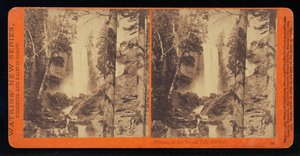 Piwyac, o la Cascata Vernale a bassa acqua, 300 piedi, Valle di Yosemite, Contea di Mariposa, Cal da Carleton Watkins