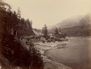 [La casa di Middle Block, Columbia River] da Carleton Watkins