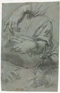 Studi di mani (recto) da Carletto Caliari