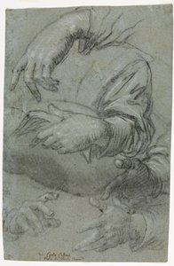 Studi di mani, recto, c. 1586 da Carletto Caliari