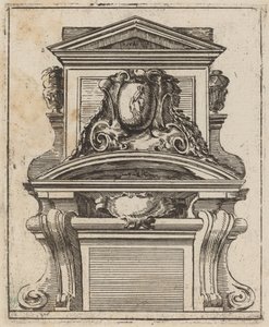 Motivo architettonico con una figura