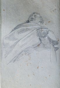 Busto di uomo drappeggiato. Disegno a inchiostro e lavaggio di Carlo Bononi (1569-1632) XVII secolo Parigi. Museo del Louvre da Carlo Bononi
