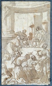 La Sacra Famiglia adorata dai Santi Carlo Borromeo (1538-1584), Francesco d