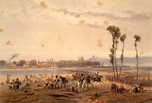 I francesi attraversano il Sesia a Vercelli nel 1859 da Carlo Bossoli