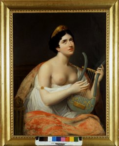 Ritratto di Antonietta Fagnani Arese, amata del poeta italiano Ugo Foscolo. Dipinto di Carlo Bruni XIX secolo