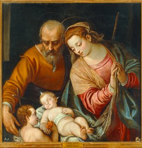 La Sacra Famiglia con il giovane San Giovanni Battista ...