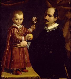 Un uomo con un bambino da Carlo Ceresa