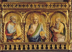 Cristo con San Pietro e San Paolo (dettaglio) da Carlo Crivelli