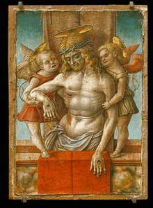 Il Cristo morto sorretto da due angeli ... da Carlo Crivelli