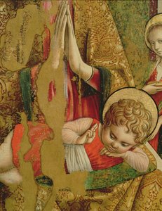 Madonna col Bambino, dettaglio del Bambino Gesù (secondo trittico di Valle Castellamo)
