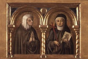 Donna non identificata e Santa Chiara d