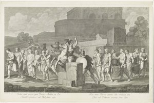 Processione di uomini con bottino di guerra da Carlo Faucci
