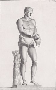 Statua di un atleta maschio, 1734 da Carlo Gregori