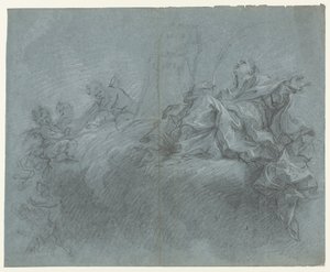 Madonna con angeli tra le nuvole da Carlo Innocenzo Carlone (possibly)