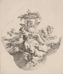Putti che tengono fiori, 1725-75 da Carlo Innocenzo Carloni