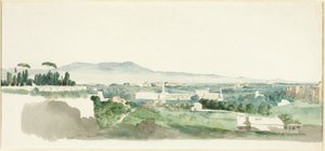 Veduta dal Palatino, Roma, con i Colli Albani in lontananza da Carlo Labruzzi