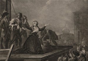 Madame Élisabeth de France, sorella del re, davanti alla ghigliottina il 10 maggio 1794, c. 1795 da Carlo Lasinio