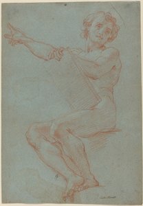 Uomo seduto con una tavoletta da Carlo Maratta