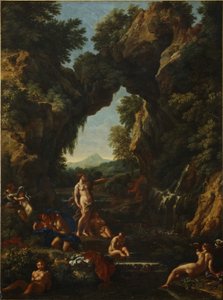 Paesaggio con Diana e Atteone, c.1657