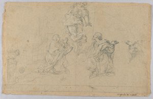 Studio di tre figure da Carlo Maratti