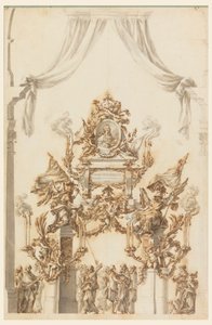 Progetto per un catafalco per Carlo Emanuele III di Sardegna da Carlo Marchionni