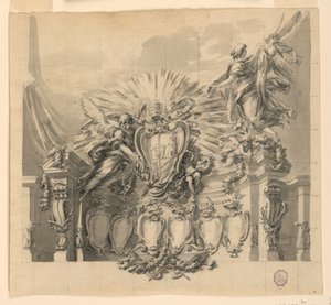 Progetto per la decorazione della facciata di San Pietro, Roma, per la canonizzazione di Giuseppe da Copertino e Jeanne-Françoise de Chantal