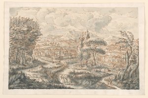 Disegno, Una valle, 1750-70 da Carlo Marchionni
