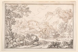 Disegno, Un paesaggio, 1770-86 da Carlo Marchionni