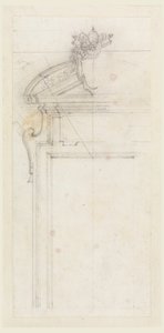 Disegno, progetto di una cassa per porta, 1725-50 da Carlo Marchionni
