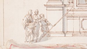 Disegno, Progetto per un altare: Alzato, con pianta trompe l