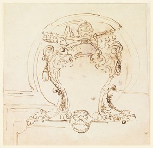 Disegno, scudo papale, 1740-58 da Carlo Marchionni