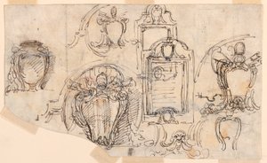 Disegno, schizzi, 1740-58 da Carlo Marchionni